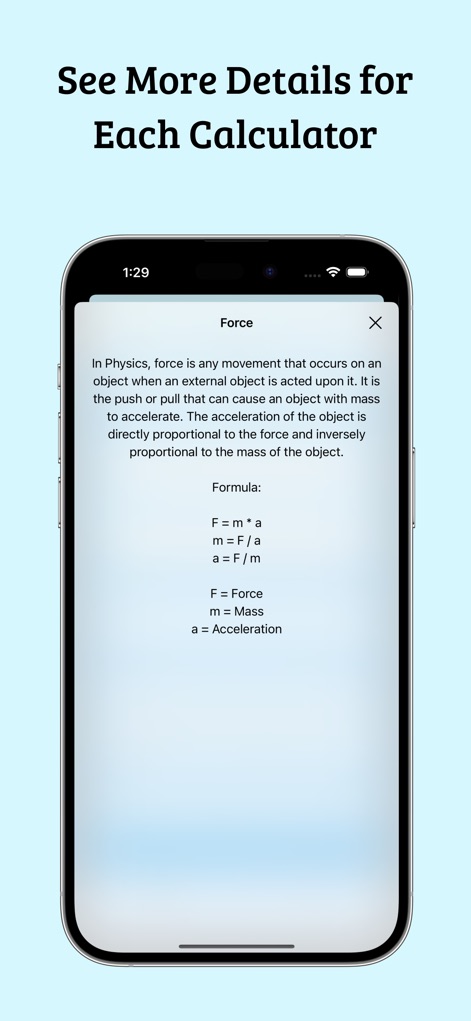 Physics Calculators - Education App | MWM