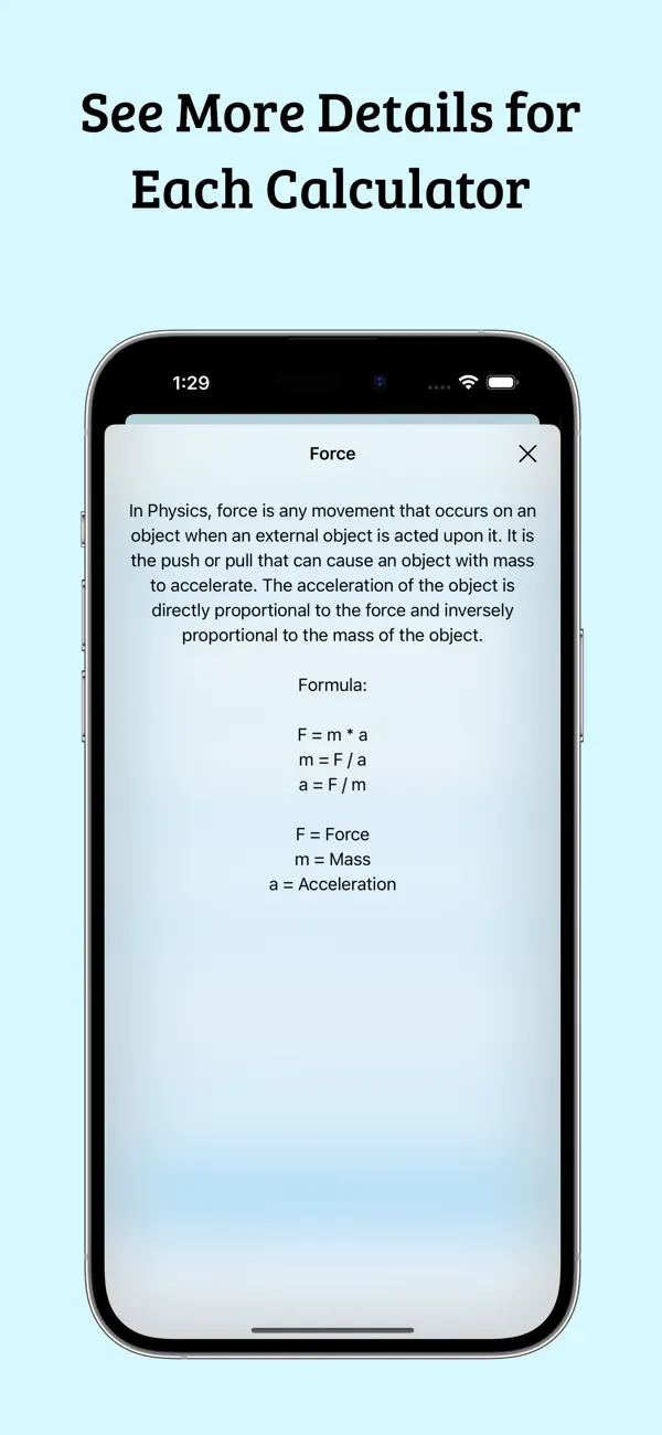 Screenshot #3 pour Physics Calculators