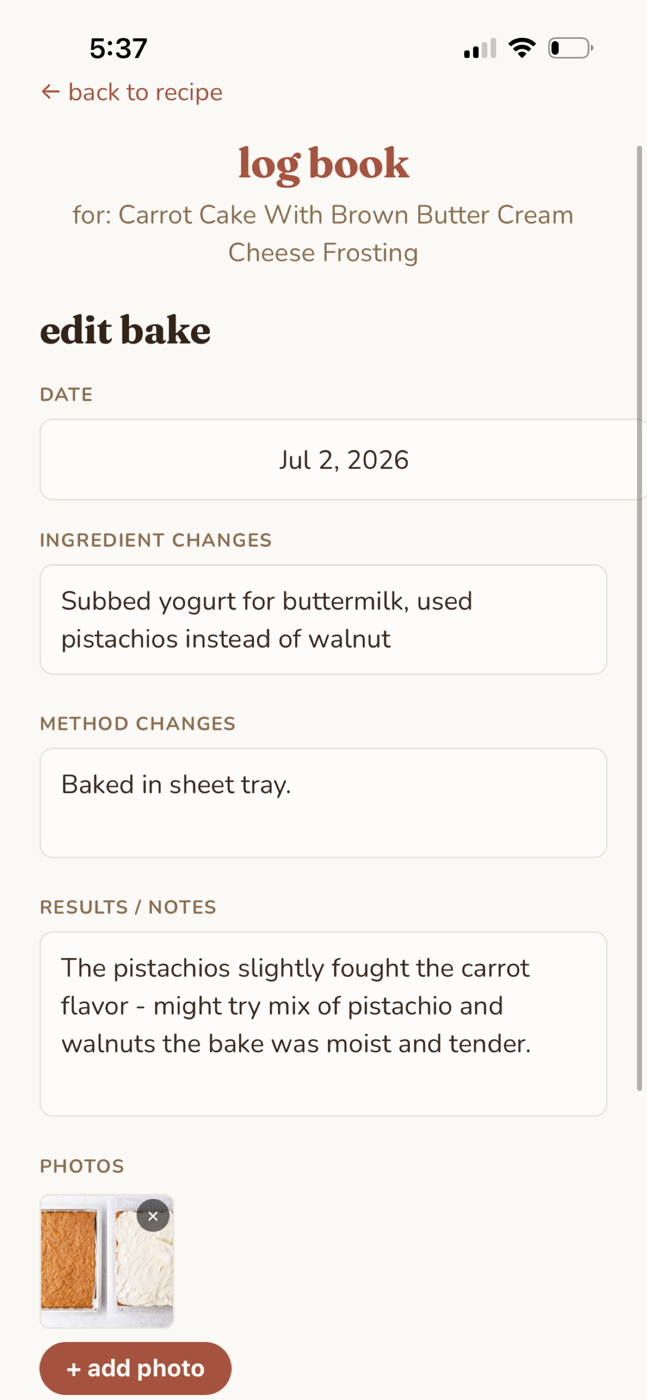 bakebook — recipe lab screenshot 4