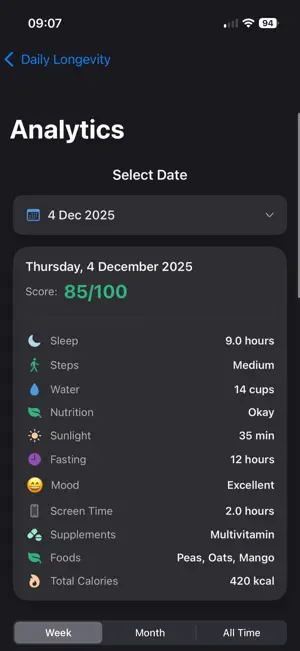 Daily Longevity screenshot 2