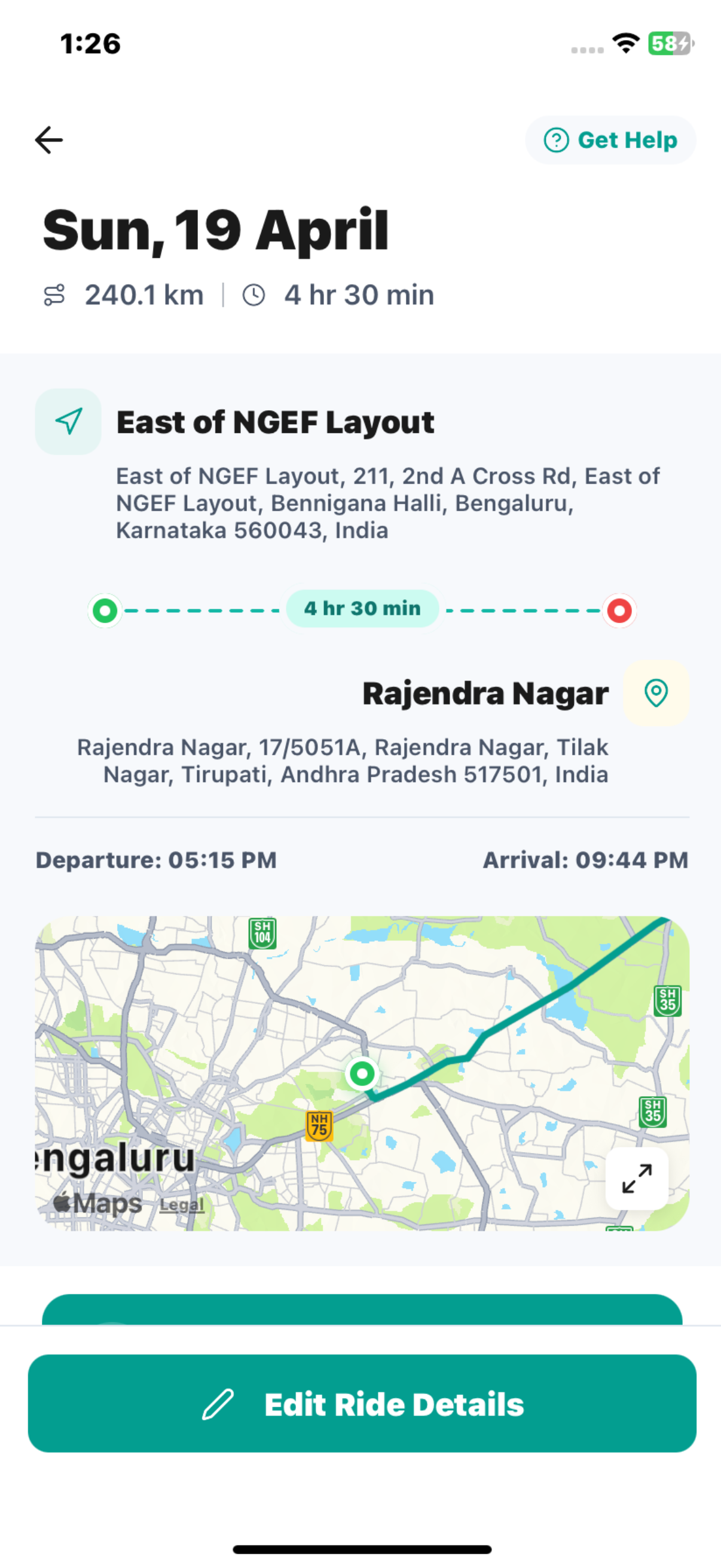 Ryddo – Intercity Carpooling screenshot 3