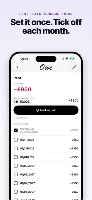 Owe - Monthly expense tracker screenshot 4