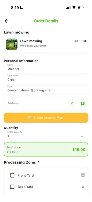 GreenG: Lawn Care & Mowing screenshot 2