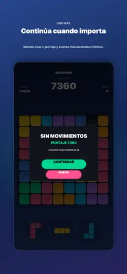 Captura de pantalla de NeonPang: Puzzle De Bloques en iPhone 2