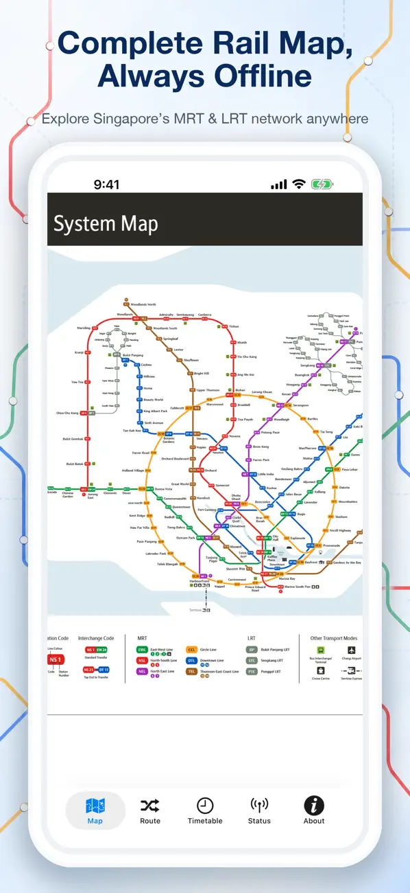 Screenshot #1 pour Singapore MRT LRT Offline