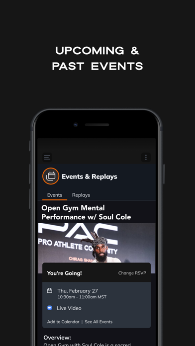 Pro Athlete Community (PAC) iPhone screenshot 2 - Social Networking app