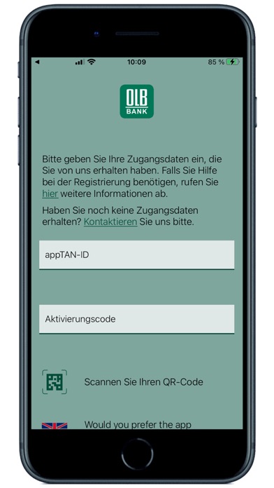 OLB appTAN Screenshot