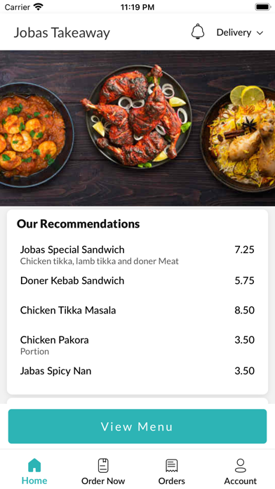 Jobas Takeaway Screenshot