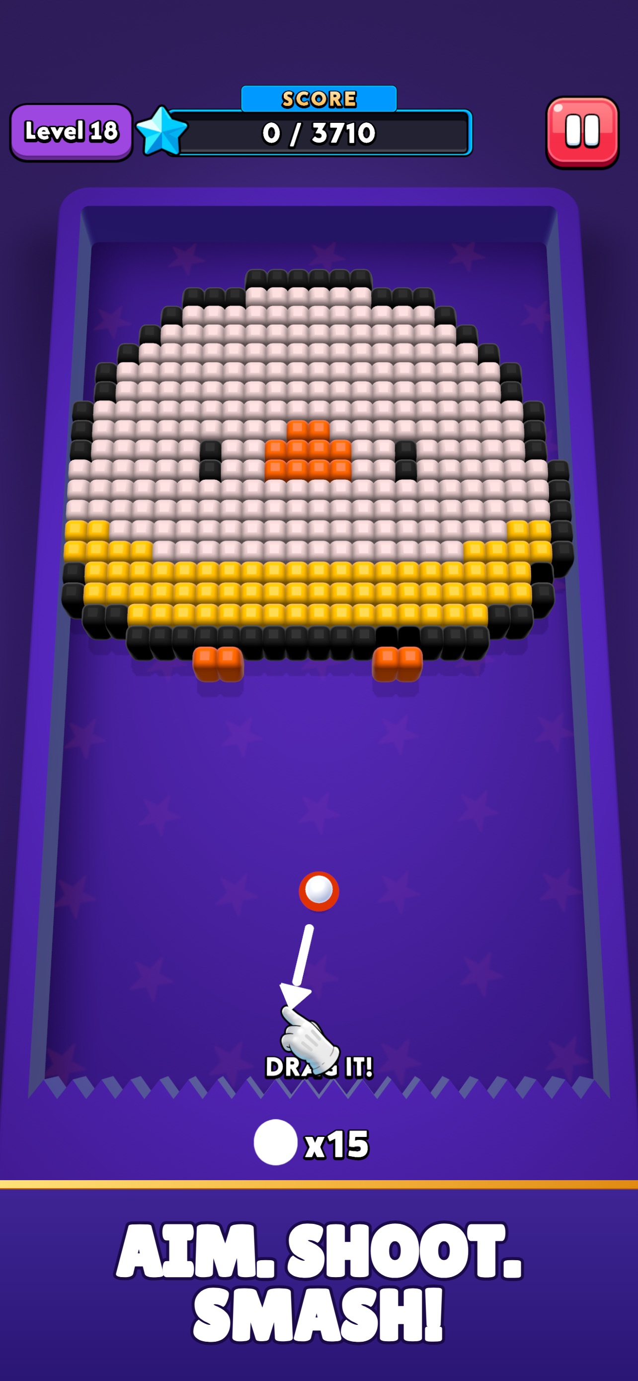 Screenshot 1 of Fall Cubes: Break Them All!
