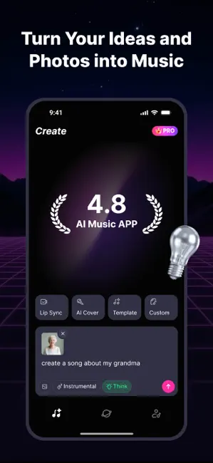 Tad AI Music Generator iPhone screenshot 1