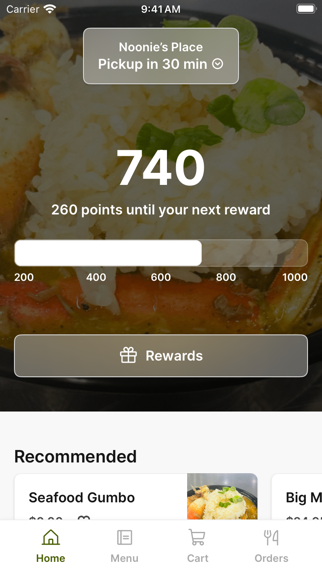 Noonie's Place iPhone screenshot 1 - Food & Drink app