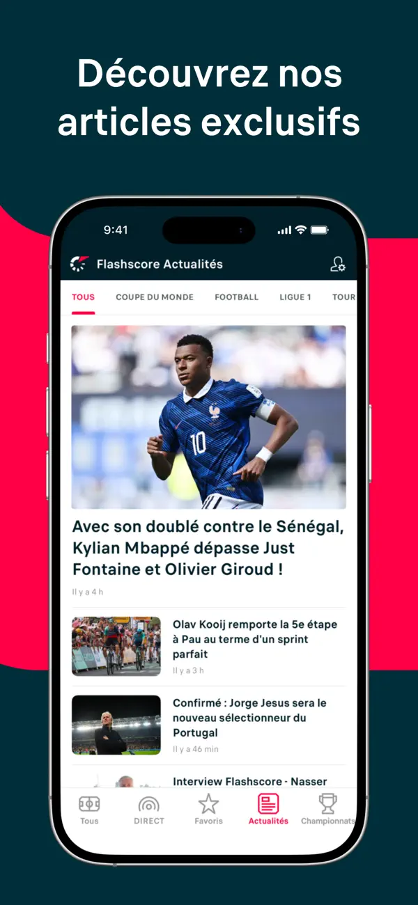 Screenshot #2 pour Flashscore: Résultats & Actu
