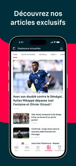 Capture d'écran de Flashscore: Résultats & Actu sur iPhone 2