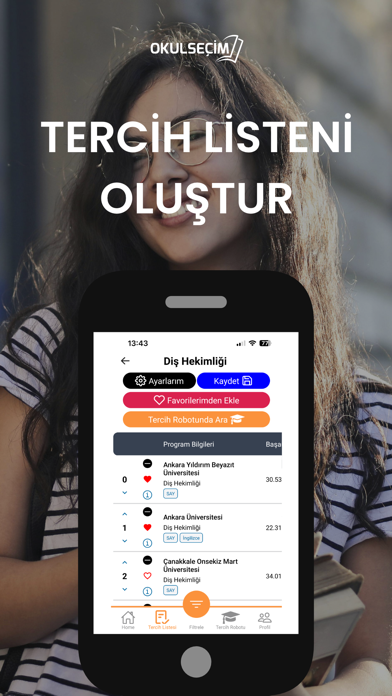 Okul Seçim - YKS Tercih Robotu Screenshot