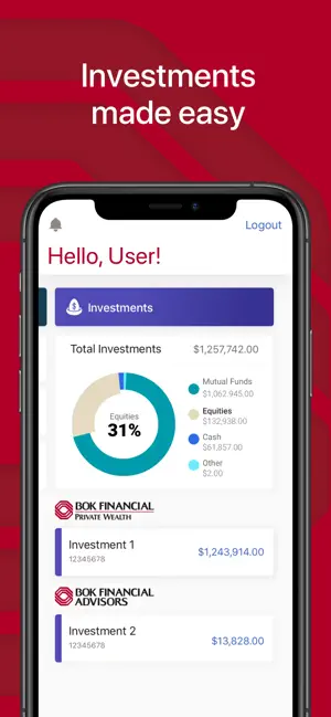 Bank of Oklahoma Mobile screenshot 2