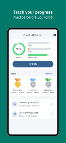 Greek Alphabet Trainer iPhone screenshot