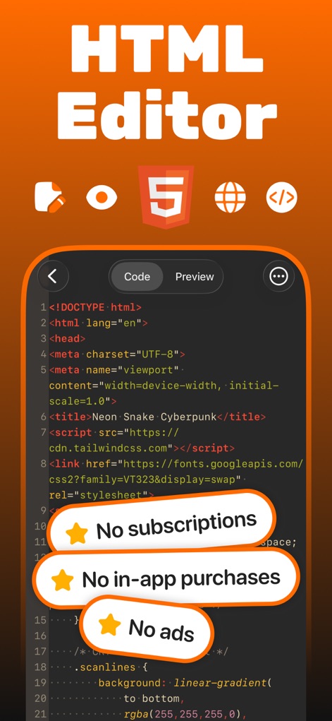 HTML Creator : Editor & Viewer - Developer Tools App | MWM
