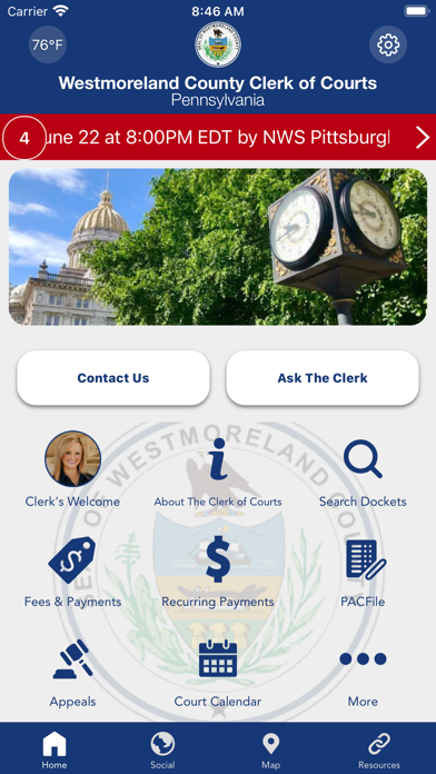 Westmoreland Clerk of Courts Screenshot