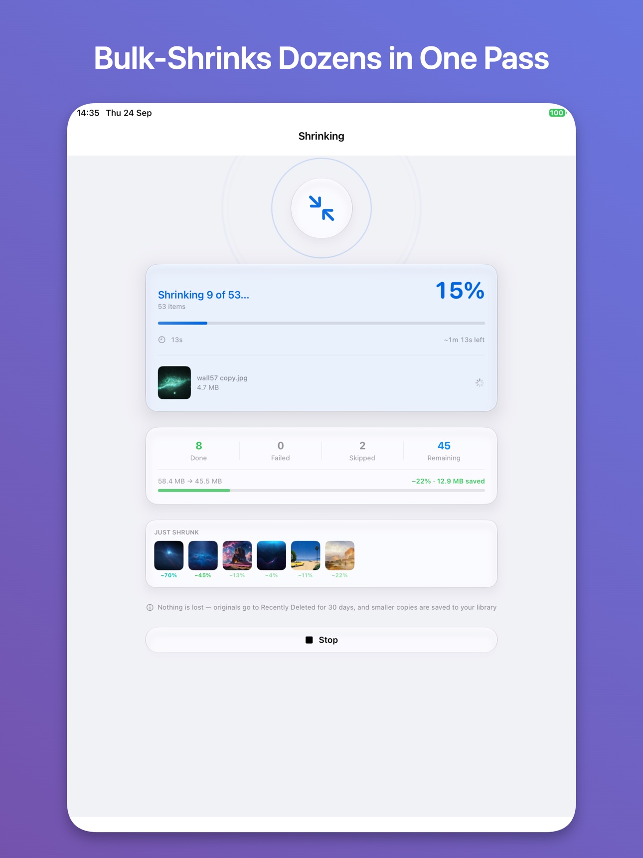 Screenshot 9 of Shrinkr: Photo Storage Saver