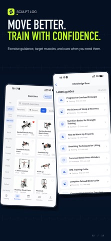 Sculpt Log:Gym Workout Tracker iPhone screenshot