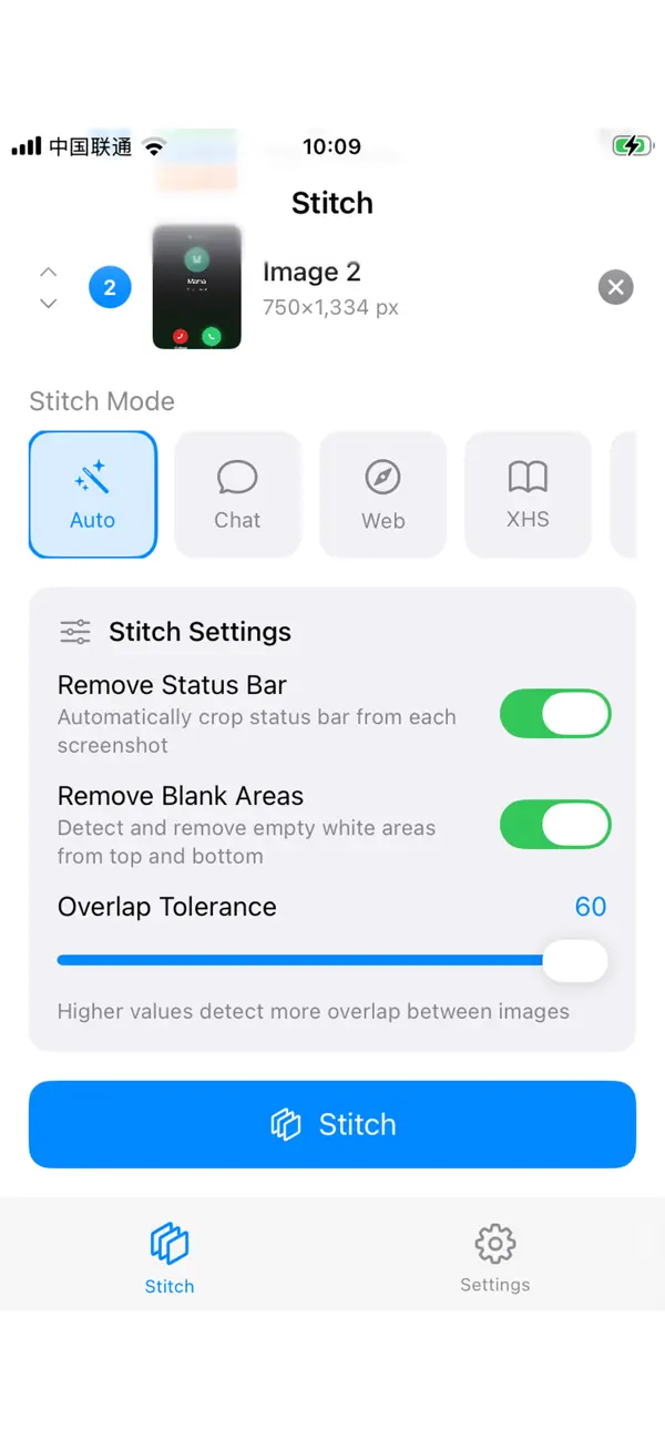 Screenshot #1 pour Long Screenshot Stitch