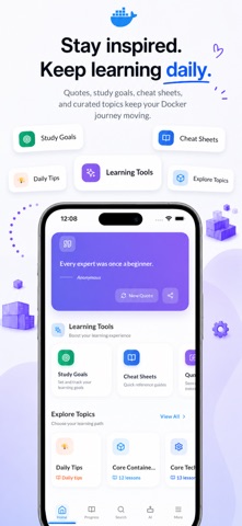 Learn Docker: DevOps & Cloud iPhone screenshot