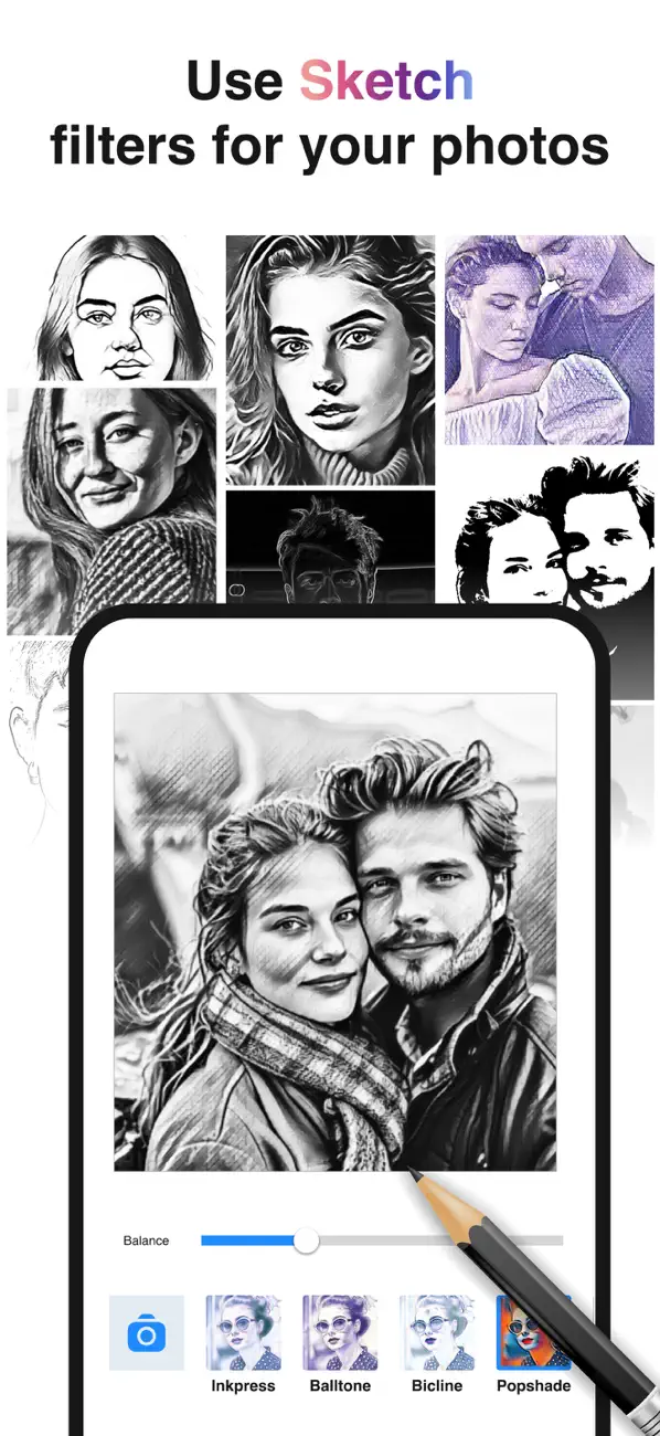 Screenshot #1 pour Édition de photos de croquis a
