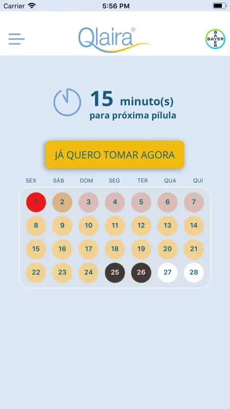 Qlaira App screenshot 1 of 4
