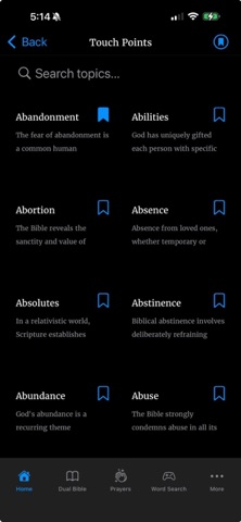 ESV Holy Bible iPhone screenshot