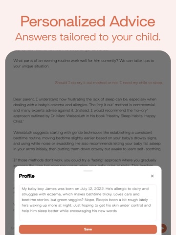 ARIA - Parenting AI Partner iPad screenshot