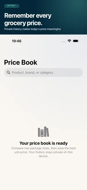 UnitCart: Grocery Price Book screenshot 2