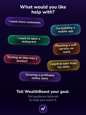 Money & Income - WealthBoost iPad screenshot