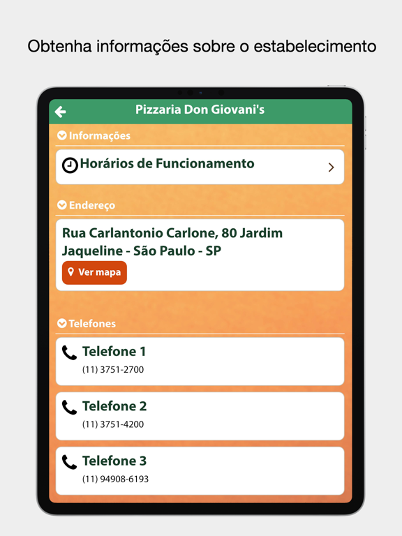 Pizzaria Don Giovani's iPad screenshot