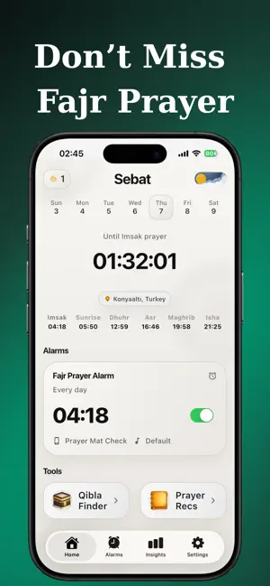 Sebat: Smart Fajr Prayer Alarm screenshot 2