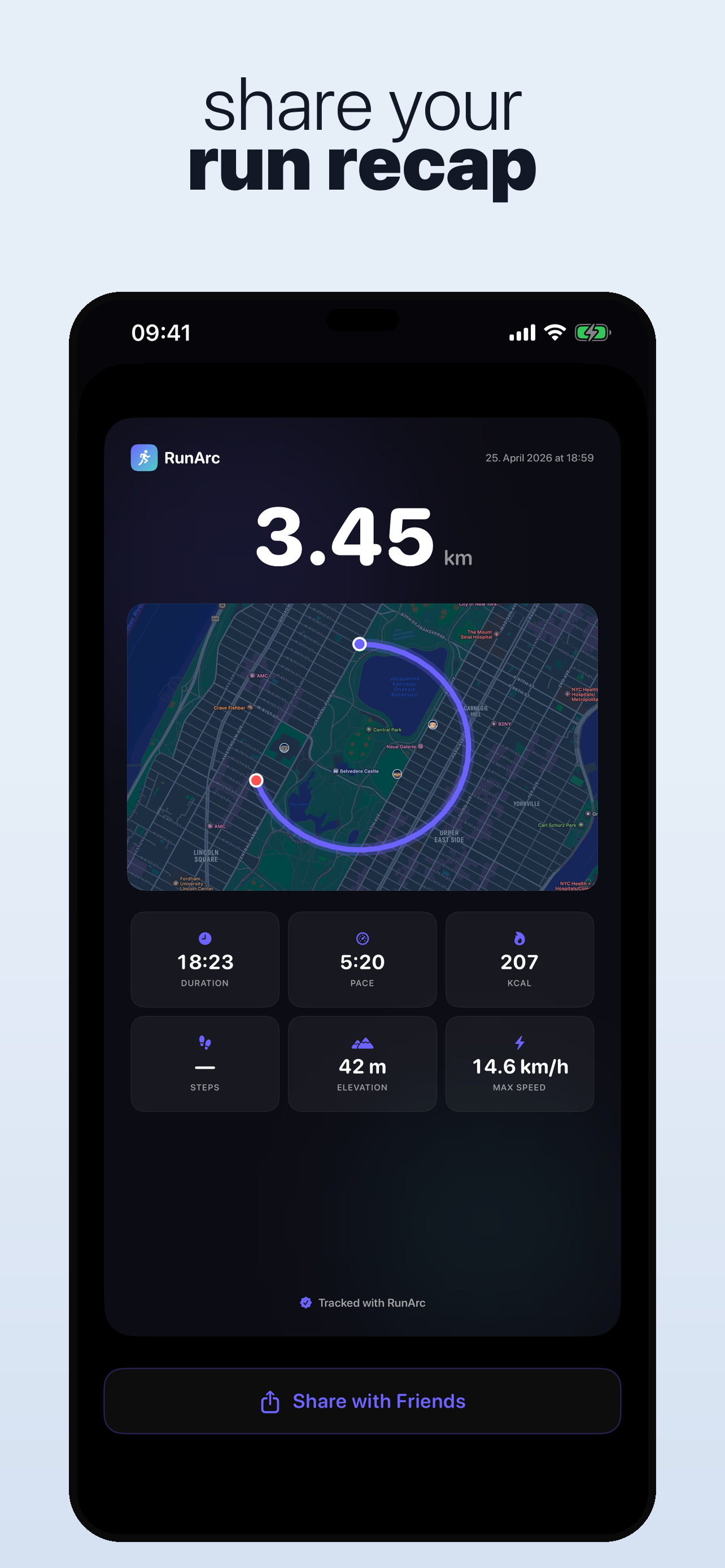 GPS Running Tracker: RunArc screenshot 7