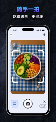 轻食日记 - 锁外卖AI食物卡路里热量计算器 健康减脂好伙伴 screenshot