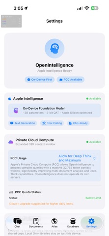 OpenIntelligence iPhone screenshot