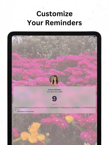 Birthday Reminder ۬ iPad screenshot