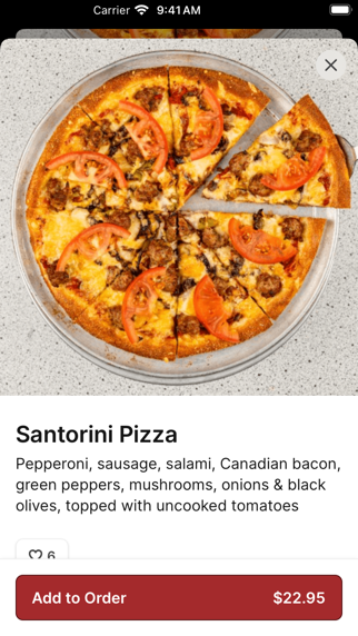 Santorini Pizza & Pasta iPhone screenshot 3 - Food & Drink app