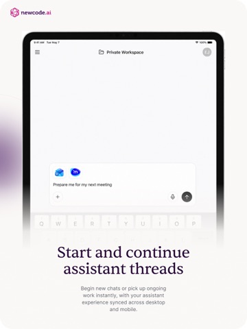 Newcode.ai iPad screenshot