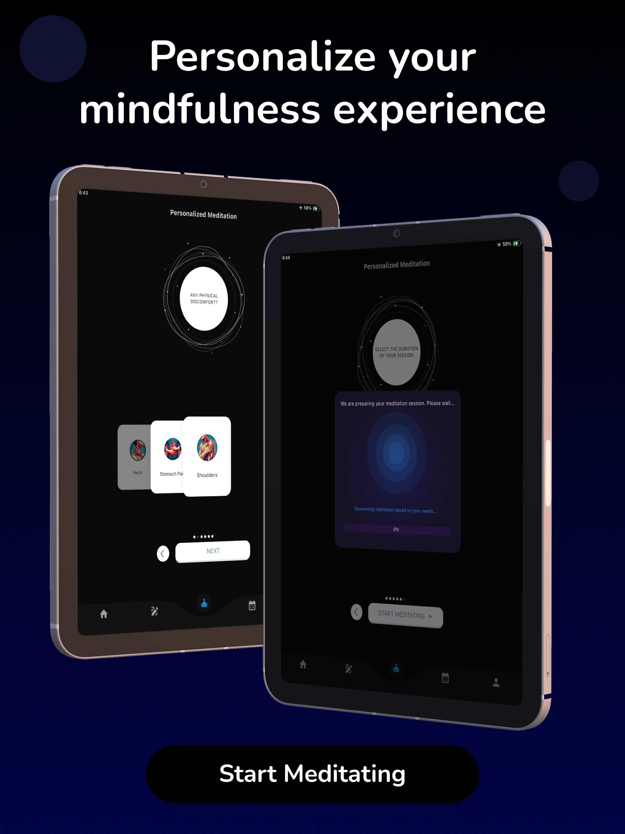 Meditia: Meditation with AI