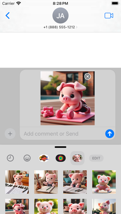 Cool Pets (Pig) Stickers pack Screenshot