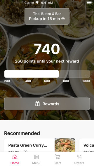 Thai Bistro & Bar iPhone screenshot 1 - Food & Drink app