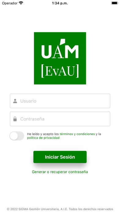 UAM PAU Screenshot