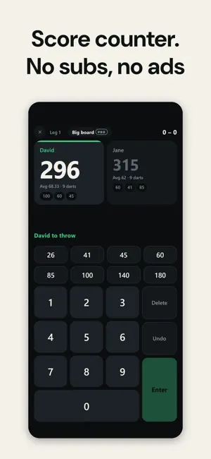 Darts Scorekeeper: 501 & X01 screenshot 1