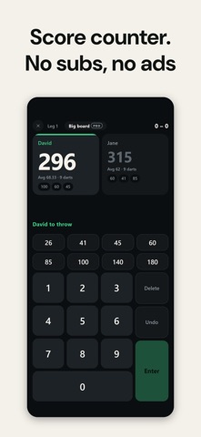 Darts Scorekeeper: 501 & X01 Screenshot 1 of 5