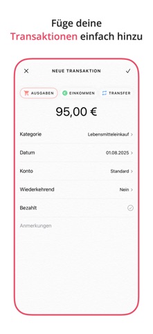 Ausgaben Budget Planner Fleur iPhone screenshot 7