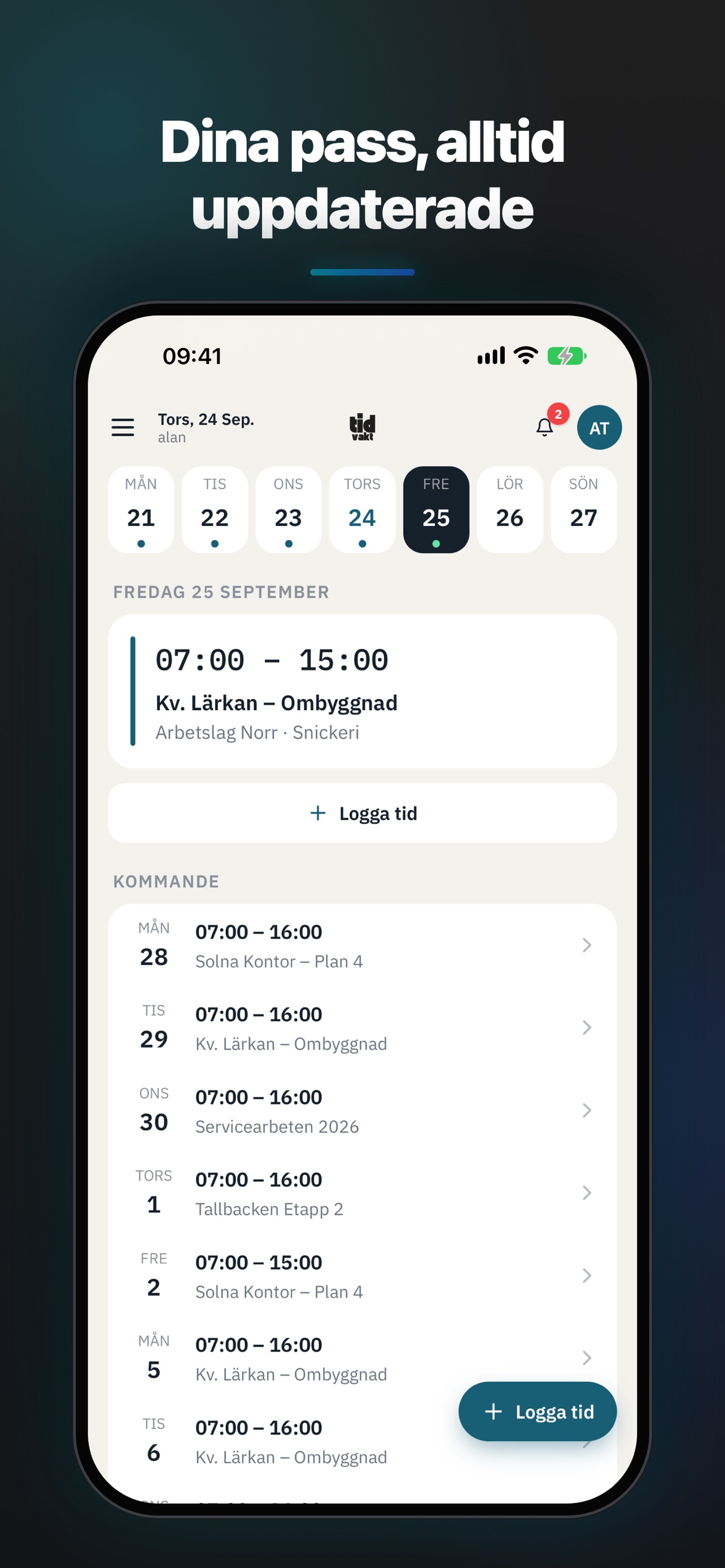 Screenshot 1 of TidVakt