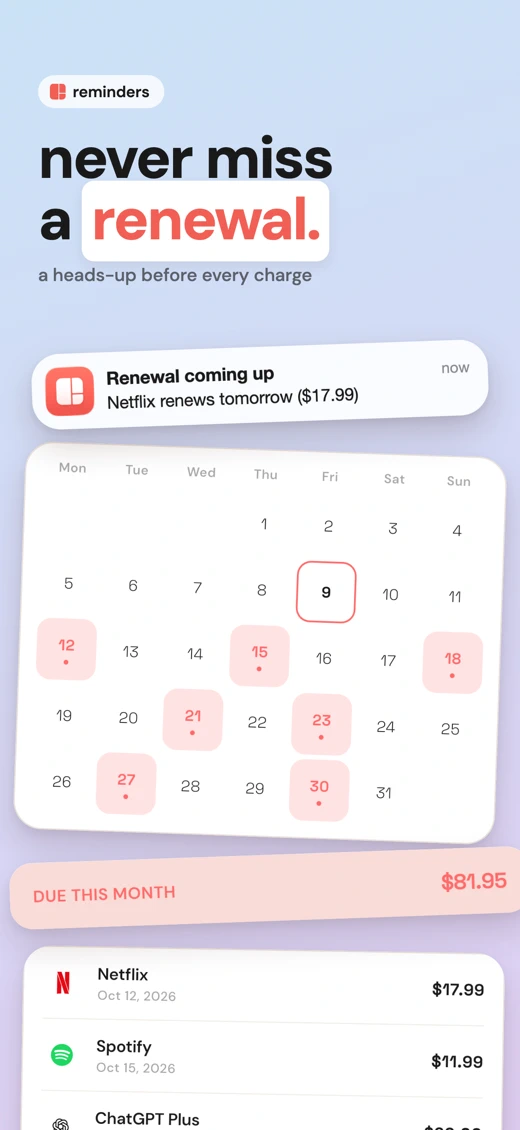 Subtrak: Subscription Tracker screenshot 3