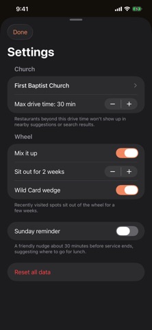 Sunday Spin iPhone screenshot